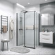 Миниатюра изображения товара Душевой уголок Grossman Pragma 100x90x195 / 120.K33.03.1090.21.02 (черный матовый/стекло шиншилла)