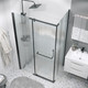 Миниатюра изображения товара Душевой уголок Grossman Pragma 120x90x195 / 120.K33.03.1290.21.02 (черный матовый/стекло шиншилла)