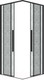 Миниатюра изображения товара Душевая дверь Grossman Galaxy 80x195 / 1/2.K33.01.80.21.02 (черный матовый/стекло шиншилла)