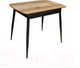 Миниатюра изображения товара Обеденный стол Древпром М55 Граус ДП1-01-02 90x60 (делано/черный матовый)