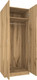 Миниатюра изображения товара Шкаф МДК ШК1 для одежды 2-х дверный 780x596x2000 (дуб вотан)