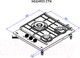Миниатюра изображения товара Газовая варочная панель Korting HGG 4955 CTN