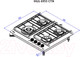 Миниатюра изображения товара Газовая варочная панель Korting HGG 6955 CTN