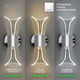 Миниатюра изображения товара Бра Estares Dio 12W 2Y-ON/OFF-230x80x85-CHROME/CLEAR-220-IP20