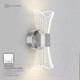 Миниатюра изображения товара Бра Estares Dio 12W 2Y-ON/OFF-230x80x85-CHROME/CLEAR-220-IP20