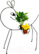 Миниатюра изображения товара Стойка для цветов Saniji Олененок Ц1