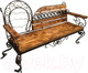 Миниатюра изображения товара Скамья садовая Saniji С подковой С64 1500x400x800