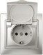 Миниатюра изображения товара Розетка INTRO Plano 1-203-03 / Б0053892 (алюминий)