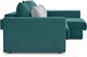 Миниатюра изображения товара Диван угловой Mio Tesoro Модена 331.03 (бирюзовый 1480)