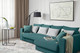 Миниатюра изображения товара Диван угловой Mio Tesoro Модена 331.03 (бирюзовый 1480)