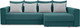 Миниатюра изображения товара Диван угловой Mio Tesoro Модена 331.03 (бирюзовый 1480)