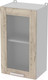 Миниатюра изображения товара Шкаф навесной для кухни Интерлиния Компо ВШ40ст-720-1дв (дуб серый)