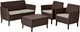 Миниатюра изображения товара Комплект садовой мебели Keter Salemo 2-sofa Set / 258966 (коричневый)