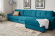 Миниатюра изображения товара Диван угловой Mio Tesoro Манчестер 292 1.5ек-1.5ек-1.5пф (1102 аквамарин)