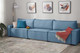 Миниатюра изображения товара Диван Mio Tesoro Дюссельдорф 293 1.5ек-1.5ек-1.5ек (1175 Savanna Plus Blue)