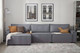 Миниатюра изображения товара Диван угловой Mio Tesoro Дюссельдорф 293 1.5ек-1.5ек-1.5пф (1173 Savanna Plus Grafit)