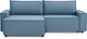 Миниатюра изображения товара Диван угловой Mio Tesoro Дюссельдорф 293 1.5ек-1.5пф (1175 Savanna Plus Blue)