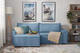 Миниатюра изображения товара Диван угловой Mio Tesoro Дюссельдорф 293 1.5ек-1.5пф (1175 Savanna Plus Blue)