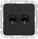 Миниатюра изображения товара Розетка Bylectrica РК216-6512 (карбон)