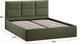 Миниатюра изображения товара Двуспальная кровать ТриЯ Стелла Тип 1 c ПМ 160x200 (микровелюр Jercy Deep Green)