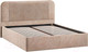 Миниатюра изображения товара Двуспальная кровать ТриЯ Тиффани Тип 1 c ПМ и заглушиной 160x200 (микровелюр Wellmart Dark Beige)