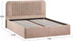 Миниатюра изображения товара Двуспальная кровать ТриЯ Тиффани Тип 1 c ПМ и заглушиной 160x200 (микровелюр Wellmart Dark Beige)