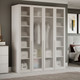 Миниатюра изображения товара Шкаф ТриЯ Порто СМ-393.07.114 с 4 стеклянными дверями (белый жемчуг/стекло сатин белое)