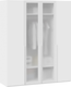Миниатюра изображения товара Шкаф ТриЯ Порто СМ-393.07.116 с 2 глухими и 2 стеклянными дверями (белый жемчуг/стекло сатин белое)