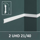 Миниатюра изображения товара Молдинг SOLID 2UHD 21/40-СВ из экструдированного пенополистирола (2м, белый)