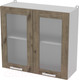 Миниатюра изображения товара Шкаф навесной для кухни Интерлиния Компо ВШ80ст-720-2дв (дуб веллингтон)