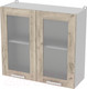 Миниатюра изображения товара Шкаф навесной для кухни Интерлиния Компо ВШ80ст-720-2дв (дуб серый)