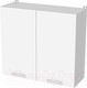 Миниатюра изображения товара Шкаф навесной для кухни Интерлиния Компо ВШС80-720-2дв (белый платинум)