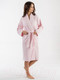 Миниатюра изображения товара Халат Minteks Махровый / ТВ04-51  (р.46, светло-розовый с кружевом)