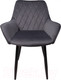 Миниатюра изображения товара Стул AksHome Pablo (серый велюр HLR-21/черный)