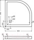 Миниатюра изображения товара Душевой поддон Axus Rondo 90x90 / PR-90