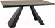 Миниатюра изображения товара Обеденный стол Signal Salvadore Ceramic 160-240x90 (Sabbia светло-коричневый/черный матовый)