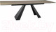 Миниатюра изображения товара Обеденный стол Signal Salvadore Ceramic 160-240x90 (Sabbia светло-коричневый/черный матовый)