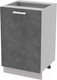 Миниатюра изображения товара Шкаф-стол кухонный Интерлиния Компо НШ50р-1дв (бетон портленд)
