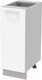 Миниатюра изображения товара Шкаф-стол кухонный Интерлиния Компо НШ30р-1дв (белый платинум)