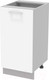 Миниатюра изображения товара Шкаф-стол кухонный Интерлиния Компо НШ40р-1дв (белый платинум)