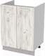 Миниатюра изображения товара Шкаф под мойку Интерлиния Компо НШ60м-2дв (дуб белый)