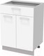 Миниатюра изображения товара Шкаф-стол кухонный Интерлиния Компо НШ60рш1 (белый платинум)