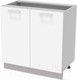 Миниатюра изображения товара Шкаф-стол кухонный Интерлиния Компо НШ80р-2дв (белый платинум)
