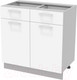 Миниатюра изображения товара Шкаф-стол кухонный Интерлиния Компо НШ80рш2 (белый платинум)