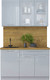Миниатюра изображения товара Кухонный гарнитур Интерлиния Мила Пластик 1.3 Б (туманный глянец/туманный глянец/дуб бунратти)