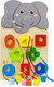 Миниатюра изображения товара Развивающая игрушка Alatoys Настенная бизидоска Слоник / ББ608
