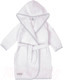 Миниатюра изображения товара Халат детский Amarobaby Waffle с капюшоном / AB-OD22-WAF2502/00-122  (белый, р.122-128)