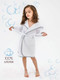 Миниатюра изображения товара Халат детский Amarobaby Waffle с капюшоном / AB-OD22-WAF2502/00-122  (белый, р.122-128)