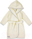 Миниатюра изображения товара Халат детский Amarobaby Waffle с капюшоном / AB-OD22-WAF2502/33-122  (молочный, р.122-128)