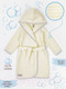 Миниатюра изображения товара Халат детский Amarobaby Waffle с капюшоном / AB-OD22-WAF2502/33-122  (молочный, р.122-128)